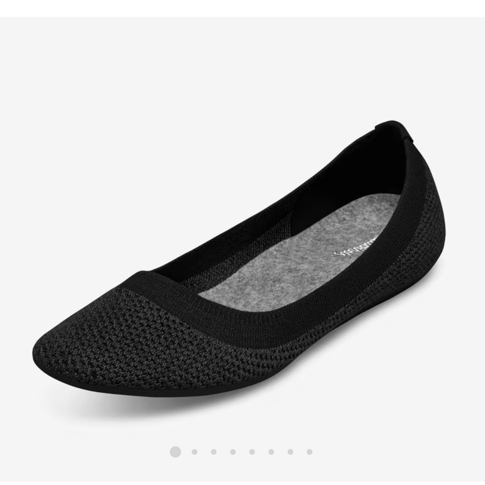 allbirds tree breezer knit flats in heathered black